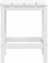White Adirondack Chair Set with Table and Footstools, 4-Piece Outdoor Patio Furniture for Garden and Terrace - Photo 7