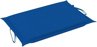 Foldable Sun Lounger Chair for Outdoor, Solid Acacia Wood Poolside Patio Furniture with Adjustable Backrest, Royal Blue Cushion, Large Recliner for Garden Balcony Relaxation