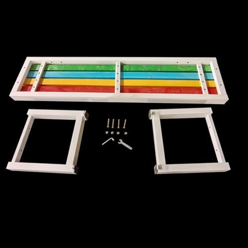 Weatherproof Metal Garden Bench, 59in Outdoor Seating for Patio, Lawn, Park & School, Durable Wood-Plastic Design, Supports 500kg/1102 lbs Capacity