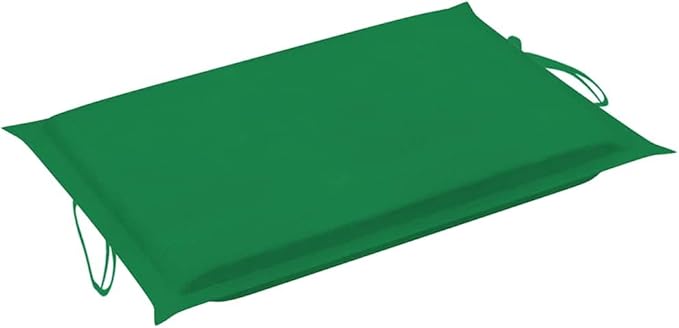Teak Wood Sun Lounger with Green Polyester Cushion, Outdoor Rocking Chair for Patio Garden Poolside Relaxation, Solid Teak Construction, Weather Resistant
