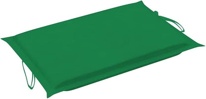 Teak Wood Sun Lounger with Green Polyester Cushion, Outdoor Rocking Chair for Patio Garden Poolside Relaxation, Solid Teak Construction, Weather Resistant