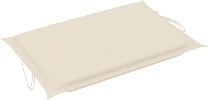 Cushioned Sun Lounger, Solid Acacia Wood, Adult Foldable Outdoor Chaise Lounge Chair, Cream Finish, 21.7 x 72.4 x 25.2 in for Patio Garden Lounge Chairs