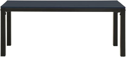 Black Steel Garden Bench Rectangular Vintage Outdoor Furniture for Patio Garden Balcony 43.3 Inch Seating for Three Adults Durable Metal Frame