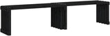 Patio Bench Extendable Black 83.7"x15.9"x17.7" Solid Wood Pine - Photo 2