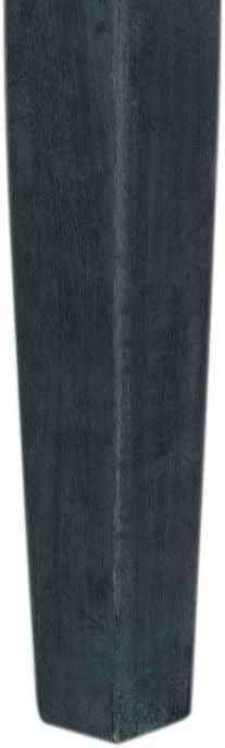 SAFAVIEH Outdoor Collection Arcata Dark Slate Grey Solid Wood/Beige Cushion Adjustable Chaise Lounge Chair (PAT6730K)