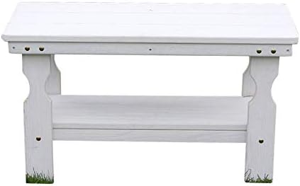Amish Casual Heavy Duty Pressure Treated Wood Coffee Table in Semi-Solid White Stain - Crafted from Solid Pine by Amish Craftsmen in The USA