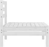 4-Piece Patio Lounge Set Solid Pinewood White Outdoor Furniture Set for Garden Balcony Porch with Modular Sofa and - Photo 7