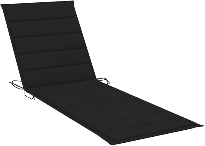 2-Person Sun Lounger with Black Cushion and Natural Acacia Wood Frame, Adjustable Backrest for Outdoor Relaxation, Lightweight Patio Furniture with Wheels