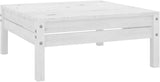 4-Piece Patio Lounge Set Solid Pinewood White Outdoor Furniture Set for Garden Balcony Porch with Modular Sofa and - Photo 9