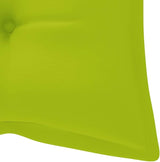 Bright Green Folding Garden Bench with Waterproof Cushion, Natural Bamboo Fiber and 100% Polyester - Photo 8