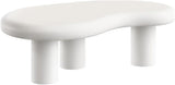 Modway Elowen Coffee Table in White - Concrete Sculptural Center Table for Indoor and Outdoor Spaces - Photo 1