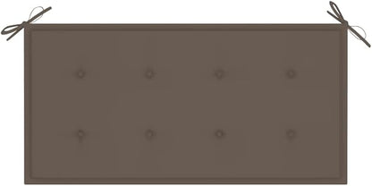 (Lightning Delivery) Outdoor Chair Cushions,Comfortable Outdoor Seating Patio Chair Cushion,Patio Furniture Garden Bench Patio Bench with Taupe Cushion 44.1" Solid Teak Wood