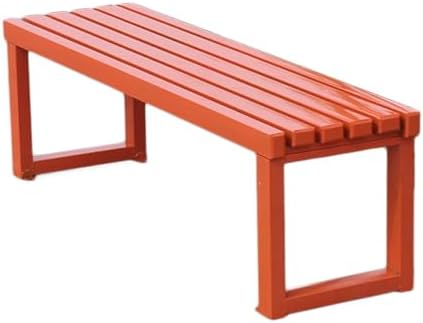 Patio Bench, Metal Steel Outdoor Bench, Weatherproof Metal Bench, for Garden, Patio, Porch, Entryway, 660 Lb Capacity(Orange,150cm/59in)