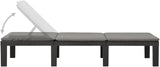 Sunlounger Anthracite Plastic Large Multi-Position Backrest Outdoor Recliner Poolside Recliner for Outside Balcony - Photo 6