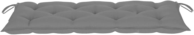 Patio Bench with Cushion 47.2" Solid Acacia Wood Outdoor Garden Seating Rustic Charm Durable Furniture