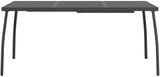 Patio Table Anthracite 65"x31.5"x28.3" Steel Mesh Outdoor Furniture Table - Photo 4