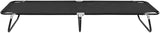 Folding Black Sun Lounger Outdoor Chaise Lounge 22.8 x 74.8 x 11 in Powder-Coated Steel 600D Polyester Reclining Chair - Photo 3