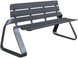 Outdoor Metal Garden Bench - Cast Iron Leisure Seat for Terrace - Photo 1