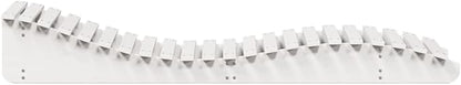 Ergonomic White Sun Lounger, Solid Pine Outdoor Chaise Lounge 80.7"x27.6"x12.4" for Poolside, Patio, Garden and Balcony