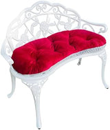 Mandolin Outdoor Park Garden Chair, All Chair Anti Rust Cast Aluminum Patio Yard Bench - Photo 4