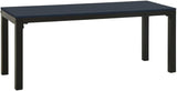 Garden Bench Black Steel Garden Bench Rectangular Vintage Yard Outdoor Seating for Outdoor Balcony - Photo 3