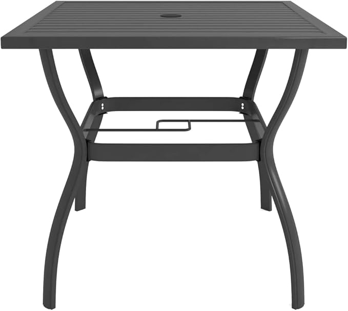 Outdoor Small Table Patio Furniture Outside Table Patio Side Tables Patio Table Anthracite 32.1"x32.1"x28.3" Steel