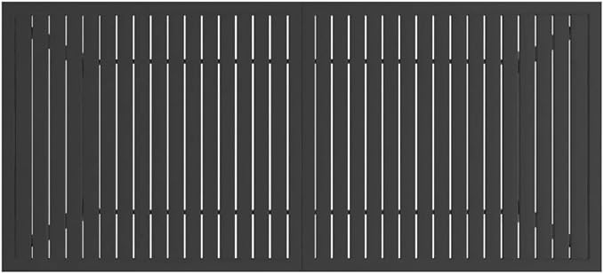 Patio Table Anthracite 74.8"x31.5"x28.3" Steel,Industrial Style Slatted Patio Table Sturdy and Stable for Your Outdoor Living Space Outdoor Table