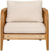 Christopher Knight Home Tilden Bohemian Acacia Wood Patio Accent Chairs, Wicker Lounge Chair Outdoor - Photo 6