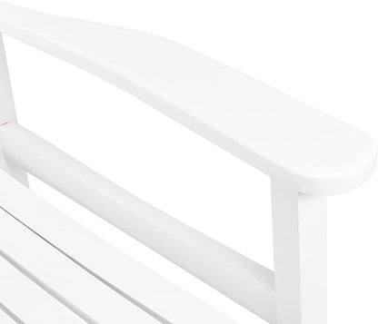 VINGLI Classic Wooden Rocking Chair with Handcrafted Comfort, Eco-Friendly and Durable Rocking Chair, Elegant and Stable Rocker for Indoor and Outdoor Use, White
