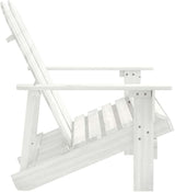 White Solid Fir Wood 2-Seater Durable Garden Adirondack Chair for Outdoor Patio Balcony Relaxation Ergonomic Design - Photo 4