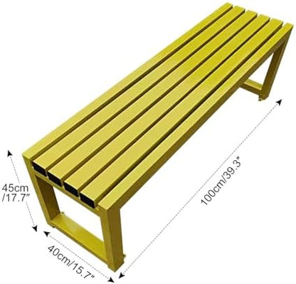 Weatherproof Metal Outdoor Patio Garden Bench, 3-Seater with 700lbs Load Capacity, Perfect for Parks, Lounges, and Backyard Seating