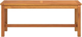 Patio Bench Solid Wood Acacia Outdoor Garden Bench 43.3 Inch Backyard Seating with Sturdy Frame Durable Hardwood for - Photo 4
