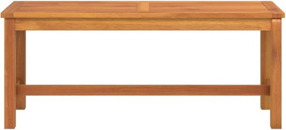 Patio Bench Solid Wood Acacia Outdoor Garden Bench 43.3 Inch Backyard Seating with Sturdy Frame Durable Hardwood for Patio Deck Porch Indoor Use