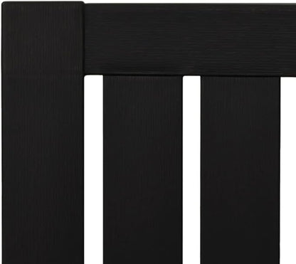 Adirondack Chair Set of 2 Black All Weather Polypropylene 33.5 x 24.8 x 36.6 in for Patio Balcony Porch Deck Small Outdoor Areas