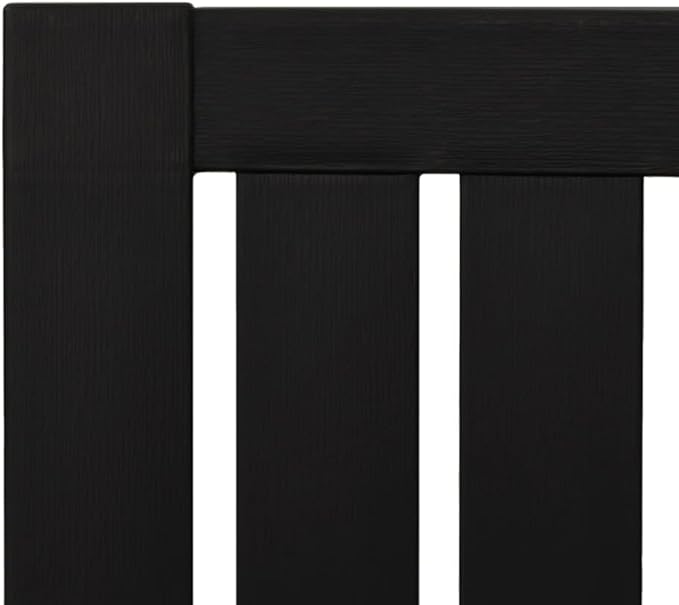 Black Adirondack Chairs 2-Pack, 33.5"x24.8"x36.6", Weather-Resistant Polypropylene, Wood-Look, Wide Armrests, Garden/Balcony/Deck