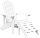 Classic White Adirondack Chair Set with Matching Footstools, Durable HDPE Outdoor Seating for Patio, Garden, and Porch - Photo 4