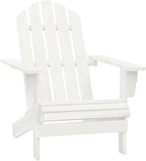 Patio Adirondack Chair with Table Solid Fir Wood White Garden Furniture - Photo 5