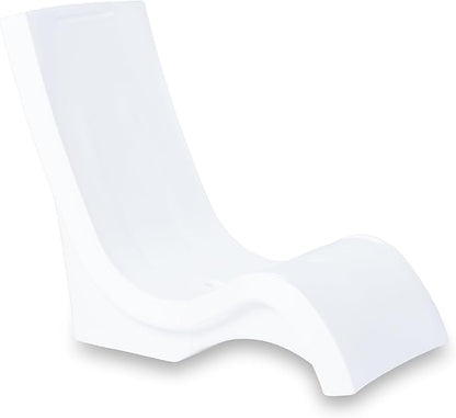 Step2 Vero Pool Chair, Fade-Resistant, Waterproof Patio Furniture for Sun Shelf, Use in Pools up to 9-Inches of Water, Weighted, White