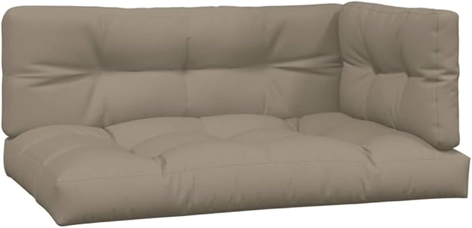 Patio Sofa Set Taupe Solid Acacia Wood Medium Modular Garden Seating Outdoor Couch for Patio Lawn