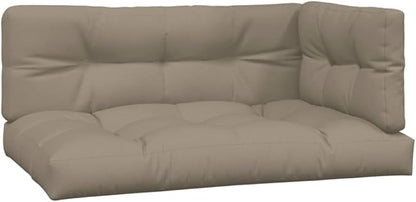 Patio Sofa Set Taupe Solid Acacia Wood Medium Modular Garden Seating Outdoor Couch for Patio Lawn