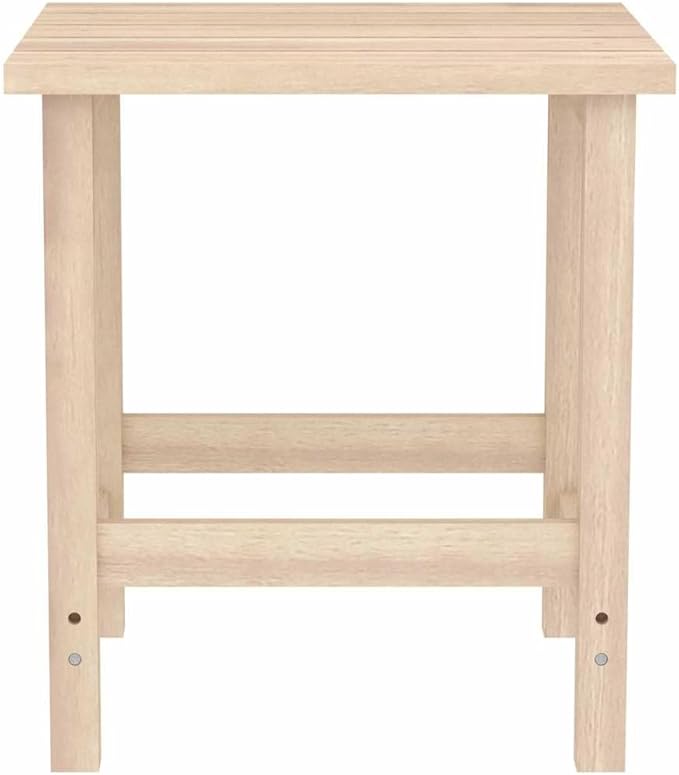 Natural Wood Adirondack Chair Set with Table - Photo 4