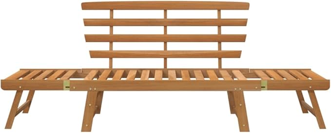 Patio Bench 2-in-1 Garden Bench Outdoor Bench for Outdoors Porch Entryway Furniture for Yard 74.8" Solid Acacia Wood