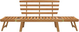 Patio Bench 2-in-1 Garden Bench Outdoor Bench for Outdoors Porch Entryway Furniture for Yard 74.8" Solid Acacia Wood - Photo 4