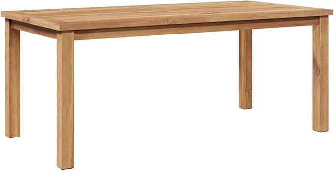 Modern Outdoor Coffee Table Solid Teak Wood 43.31x21.65x17.72 in Brown Patio Cocktail Table Weather Resistant for Garden Balcony Porch