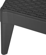 Anthracite Adjustable Chaise Lounge for Outdoor Use 73.2 x 23.6 x 11.4 in UV-Safe Textured Polypropylene Pool Patio - Photo 8