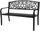 50" Outdoor Garden Bench, Outdoor Park Bench Chair Patio Park Bench, Outdoor Benches Front Porch Outdoor Furniture - Photo 1