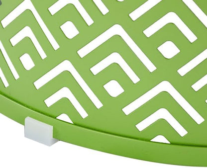 Outdoor Side Table Set of 3, Nesting Coffee End Tables Indoor, Lightweight Patio Furniture for Balcony, Garden,Coffee Table for Indoor, Plant Stand Outdoor,12", 14", 16" H (Green)