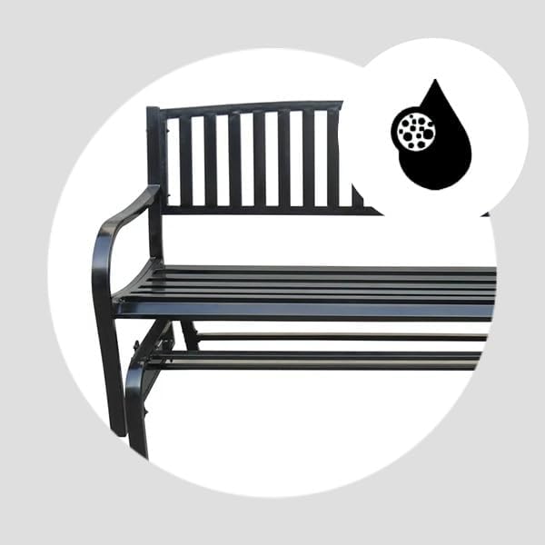 Four Seasons Courtyard Outdoor Patio Bench Glider Backyard Garden, Front Porch - Photo 8
