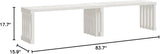 Extendable Garden Bench White Solid Pine Wood 83.7 x 15.9 x 17.7 in Adjustable Patio Seating for 3 Outdoor Furniture - Photo 2