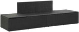 Adjustable Sun Lounger with Cushions, Black Poly Rattan Outdoor Chaise Lounge for Patio Garden Poolside - Photo 7